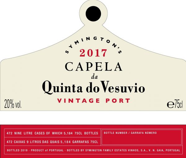 Quinta Do Vesuvio Capela da Quinta do Vesuvio 2017 Vintage Port 225cl Tappit Hen